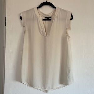 J.Crew Ivory Split Neck Blouse, Size 8